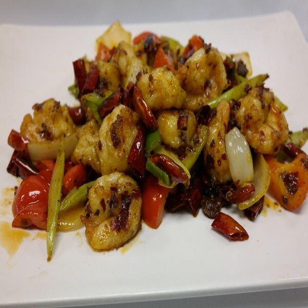 156 Deep-Fried Shrimps w.Chili (Spicy)