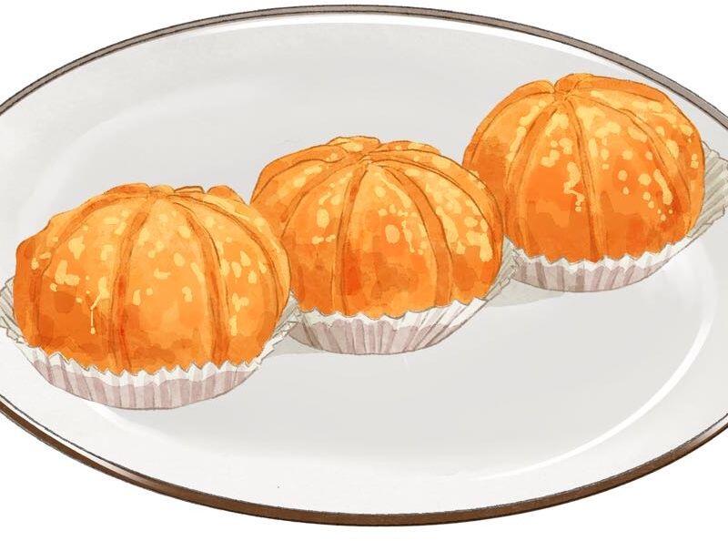 Deep fried pumpkin balls(3) 南瓜球